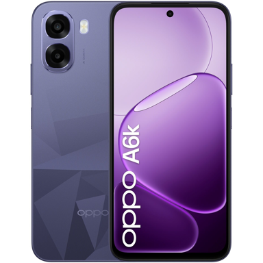 OPPO A6k, 4G, Dual SIM, 4/256 GB, 6,75", Android 15, crni